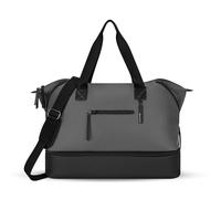 Sherpani Boston, Anti-Theft Weekender Bags,Travel Duffel Bag for Women, Carry On Tote Bag with Removable Shoe Bottom Compartment, Metal Hardware, Granite, One Size, Boston at