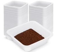 Sherr 250 Pack 330ml Weigh Boats Medium Large Bulk Anti Static White Pans Plastic Square Easy Pour Boats Weighing Trays for Capsule Filling, Lab Dish, Powder, Liquid, Food, Sample Container