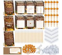 Sherr 476 Pcs Fall Pumpkin Baby Shower Games 6 Sets Activities Cards Pacifier Hunt Game 50 Pacifiers How Big Is Mommy's Belly Sign 50 Guessing Cards 2 Measuring Tape Don't Say Baby Sign 50 Clothespin