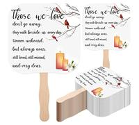 Sherr 50 Bulk Funeral Fans Sympathy Gifts Fans Hand Held Memorial Bereavement Gifts Funeral Favors Loss of Loved One Remember Paper Fans Handheld Parlor Fans for Loss of Mom Dad Loved One