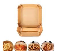 SHERRI Air Fryer Liners 50 Pcs Square AirFryer Liners 6.3 Inches Disposable Parchment Paper Grease Proof Food Grade Paper Liners for Air Fryer, Compatible with COSORI, Ninja, Tower, Tristar