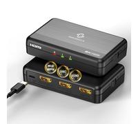 SHERRIVA 8K@60Hz 1 in 2 Output HDMI Splitter, 4K 120Hz HDMI Duplicator, HDR, HDCP 2.3 2 2 Port Splitter, Compatible with Xbox Series X, PS4 Pro, PS5, Blu-ray Player, HDCP2.3 48Gbps.