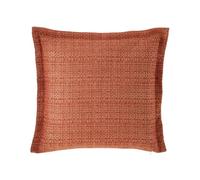 Sherry Kline Nottingham 26" x 26" Basketweave Euro Sham - Rustic Red Decorative Pillow Cover with 1.5" Top-Stitched Flange and 2-Piece Envelope Back - No Insert