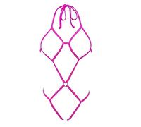 SHERRYLO Extreme String Bikini Spider One Piece Sling Micro Bikinis Slutty Exotic Lingerie Set, Fuchsia, One Size