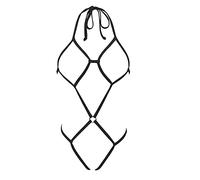 SHERRYLO Sling Bikini Extreme Micro Bikinis G String Thong Mini Exotic Tanning Bathing Suit, 21005-black, One Size