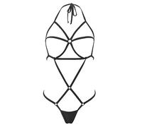 SHERRYLO Sling Bikini Extreme Micro Bikinis G String Thong Mini Exotic Tanning Bathing Suit, 23003-black, One Size