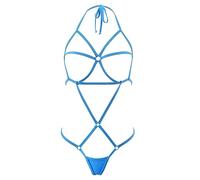 SHERRYLO Sling Bikini Extreme Micro Bikinis G String Thong Mini Exotic Tanning Bathing Suit, 23003-turquoise, One Size