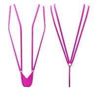 SHERRYLO Slingshot Bikini for Women Topless G String Bottom Extreme Suspender Sling Micro Bikinis, 1881-fuchsia, One size