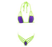 SHERRYLO Strappy Micro Bikini G String Thong Mini Bathing Suit Sexy Women Swimwear Sunbath Beachwewar Fushia