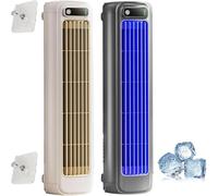Sherum Cooling Ace Portable Air Conditioner - Ultra-Quiet 3-Speed, Compact & Energy-Efficient Cooling for Bedroom, Office, Outdoor | Space-Saving Design for Home, Travel, Desk Use (Beige+ Blue)