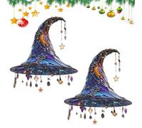 Sherum Serum Pubyfun Graddi Spellshine,Sherum Spellshine,2D Magical Witch Hat Suncatcher Design,Halloween Witch Hat Design Hanging Ornament,Acrylic Sun Catcher Halloween Easter Gift (2A)