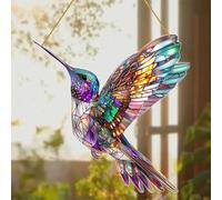Sherum Spirit Birds Hummingbird Suncatchers | 7.87 Inch Sheremart Spirit Birds | 2D Acrylic Yifare Hummingbird Sun Catchers | Bird Sun Catchers Hanging Ornaments for Window Decoration
