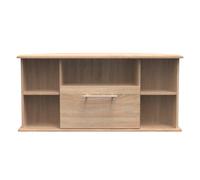 Sherwood Corner Corner TV Unit Light Oak 5 Shelves 1 Drawer 112cm
