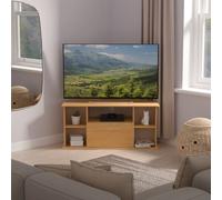 Sherwood Corner TV Unit Natural 5 Shelves 1 Drawer 112cm