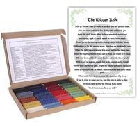 Sherwood Forest Candles - 40 Witch's Beeswax Spell Candles Set with Wiccan Rede