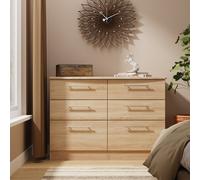 Sherwood Large Chest of Drawers Light Oak 6 Drawers 112cm