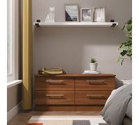 Sherwood Large Chest of Drawers Walnut 4 Drawers 112cm