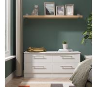Sherwood Large Chest of Drawers White 4 Drawers 112cm