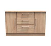 Sherwood Large Sideboard Light Oak 2 Doors 2 Shelves 3 Drawers 128cm