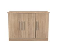 Sherwood Large Sideboard Light Oak 3 Doors 1 Shelf 112cm