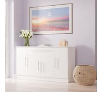 Sherwood Large Sideboard White 4 Doors 1 Drawer 146cm