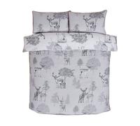 Sherwood Stag Duvet Cover Set Rapport Grey Single