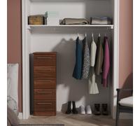 Sherwood Tall Tallboy Walnut 5 Drawers 40cm