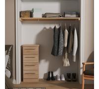 Sherwood Tallboy Light Oak 4 Drawers 40cm