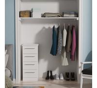 Sherwood Tallboy White 4 Drawers 40cm
