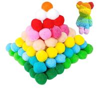 Sheryl&Rain 100Pcs Craft Pom Poms, 5CM Multiple Colors Fluffy Pom Poms Balls Assorted, Pom Poms Arts and Crafts for DIY Creative Crafts Decoration