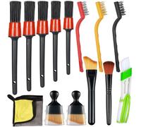 Sheryl&Rain Car Detailing Brushes, 14 PCS Car Cleaning Brush,Car Cleaning Kit, Car Interior Cleaning Kit, For Cleaning Interior, Exterior, Wheels,Interior, Emblems, Interior, Exterior, Air Vents
