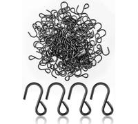 Sheryl&Rain Mini S Hooks for Hanging 120Pcs,1 Inch Small Black Hooks,S Shaped Hanging Hook, Metal Hook Connectors for Jewelry Basket Keys Crafts Fairy Lights Ornament Decoration