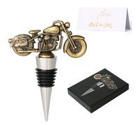 Sheryl&Rain Motorcycle Wine Bottle Stopper, Vintage Bronze Motorcycle Bottle Opener Wine Saver, Cute Wine Gifts for Men Women, Fathers Gifts Christmas Birthday Gifts for Biker Men Dad