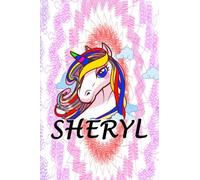 Sheryl: Unicorn Notebook Journal Planner Diary College WIDE Ruled 100 pages 6x9