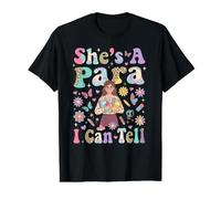 She's A para I Can Tell Funny Paraprofessional Leopard Print Value Graphic T-Shirt, Men, Black, S