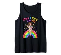 She's A para I Can Tell Funny Paraprofessional Rainbow Tank Top