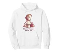 She's a Teacher I Can Tell Funny Classical Statue Educator Pullover Hoodie