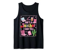 She's A Teacher I Can Tell Howdy Western Classroom Tank Top