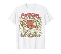 She's A Teacher I Can Tell Western Retro Back to School T-Shirt