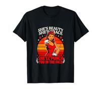 Shes Beauty Shes Grace Shell Punch Face Retro T-Shirt