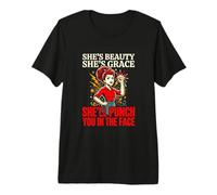 Shes Beauty Shes Grace Shell Punch You in The Face Premium T-Shirt