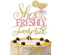 She's Freshly Twenty Two Cake Topper, Summer Lemonade 22nd Birthday Decor