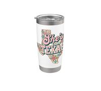 She's from Texas Floral Map Stainless Steel Insulated Tumbler