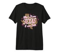 She's from Texas I Can Tell Pink Leopard Premium T-Shirt