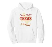 She's from Texas I can tell Texas pride for women Cowgirl Pullover Hoodie