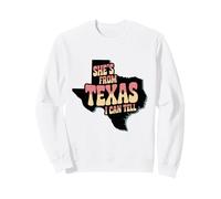 She's from Texas I can tell Texas pride for women Cowgirl Sweatshirt