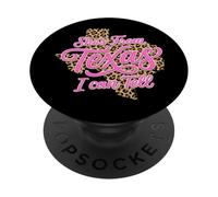 She's From Texas Leopard PopSockets Adhesive PopGrip