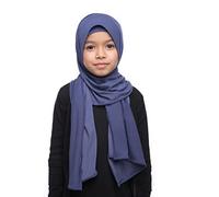 She's Got It Covered Sassy Hijab - with Inner headband and Clip - Girls Kids Teens Adults (Navy Blue)