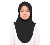 She's Got It Covered Slip On Hijab - Kids Teens Adults Girls Makhna Makna (Black Slip On Hijab, Large (10-16yrs approx))