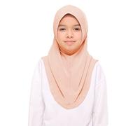 She's Got It Covered Slip On Hijab - Kids Teens Adults Girls Makhna Makna (Peach, Medium (5-10yrs approx)